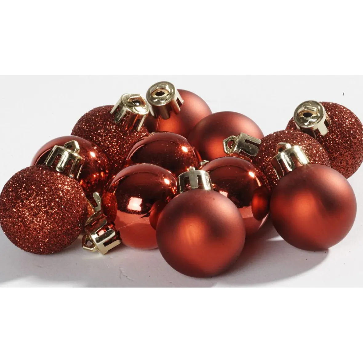Boule de Noël rouge x12-Gifi Discount