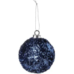 Boule de Noël scintillante bleue Ø8cm-Gifi Best