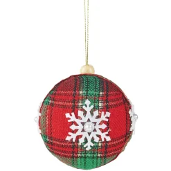 Boule de Noël tartan-Gifi Discount