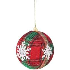 Boule de Noël tartan-Gifi Discount
