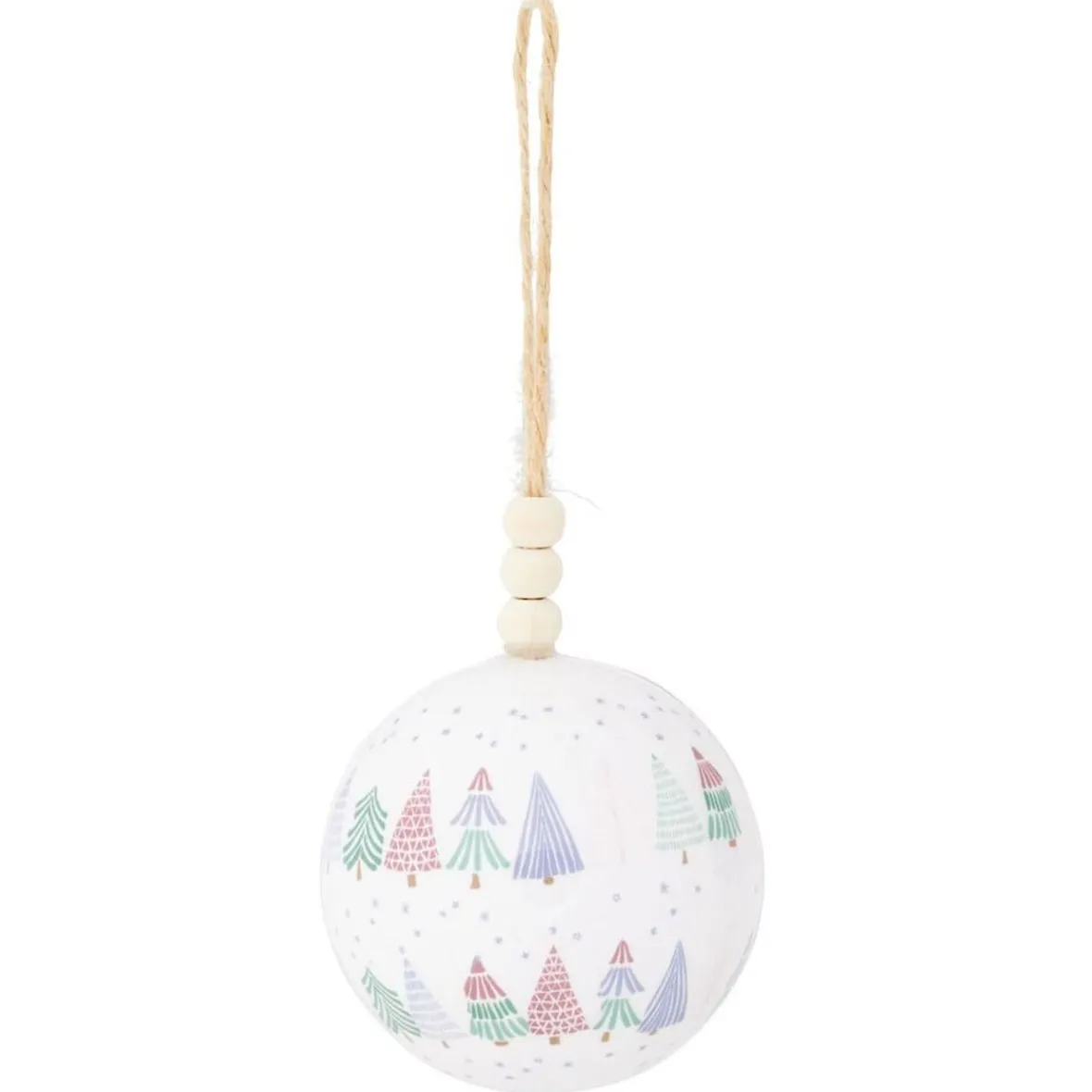Boule de Noël thème nature blanc et rose Ø8cm - 3 modèles-Gifi Best