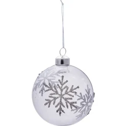 Boule de Noël étoile ou flocon en verre-Gifi Best