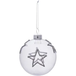Boule de Noël étoile ou flocon en verre-Gifi Best