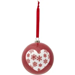 Boule de Noël traditionnelle rouge et blanche-Gifi