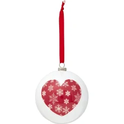 Boule de Noël traditionnelle rouge et blanche-Gifi