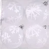 Boule de Noël transparente blanche x4-Gifi Outlet