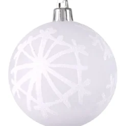 Boule de Noël transparente blanche x4-Gifi Outlet