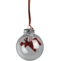 Boule de Noël transparente avec insert rouge-Gifi Clearance