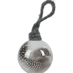 Boule de Noël transparente avec plume à l’intérieur-Gifi Hot