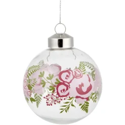 Boule de Noël transparente déco fleur Ø8 cm-Gifi Sale