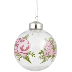 Boule de Noël transparente déco fleur Ø8 cm-Gifi Sale