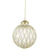 Boule de Noël transparente quadrillage doré Ø8 cm-Gifi Discount