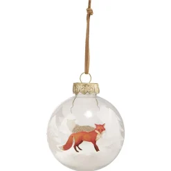 Boule de Noël transparente imprimé animaux Ø8cm-Gifi Sale