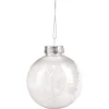 Boule de Noël transparente motif arbre blanc intérieur neige Ø8 cm-Gifi Best