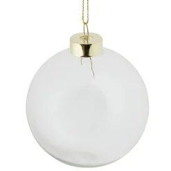 Boule de Noël verre Ø8cm - 3 modèles-Gifi Discount