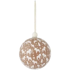 Boule de Noël village et cheval beige et blanc Ø8cm - 3 modèles-Gifi Clearance