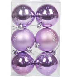 Boule de Noël violet x6-Gifi