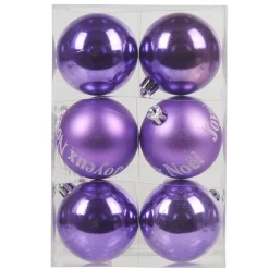 Boule de Noël violette x6-Gifi Sale