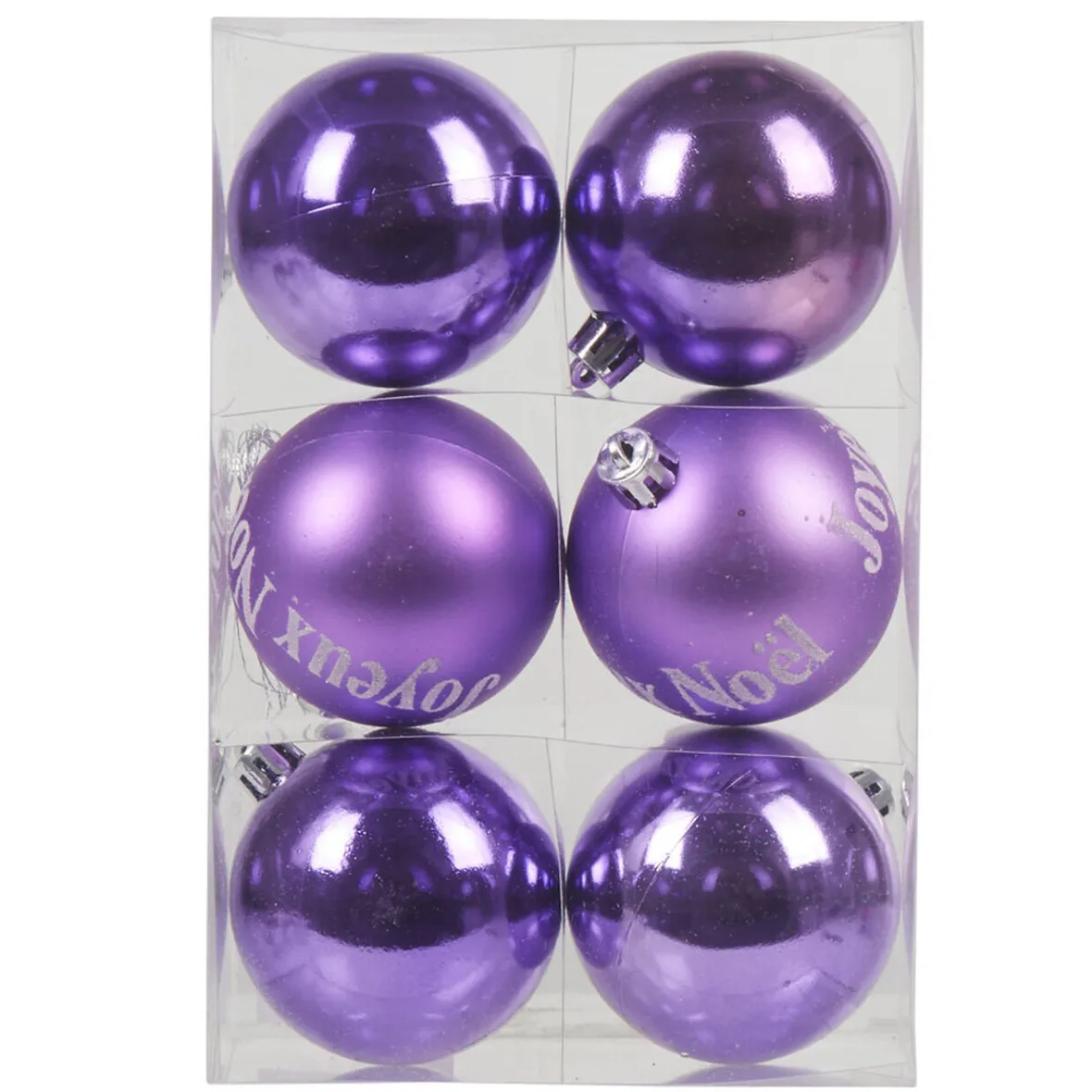 Boule de Noël violette x6-Gifi Sale