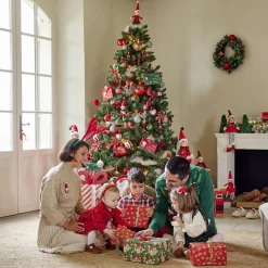 Boule de Noël XL ceinture Père Noël rouge Ø14cm-Gifi Outlet