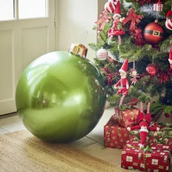 Boule de Noël XL gonflable Ø65cm pompe incluse - 3 coloris-Gifi Best