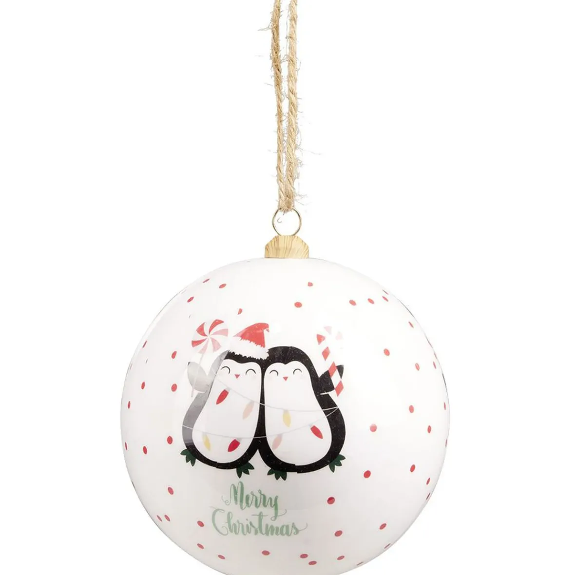 Boule de Noël XL papier design Tradition Ø12cm-Gifi Outlet
