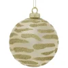Boule de Noël zébré pailleté et brillant doré-Gifi Clearance