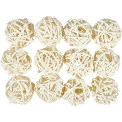 Boule en rotin à poser Noël x12-Gifi New
