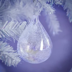Boule en verre intérieur filament à reflet irisé-Gifi Clearance