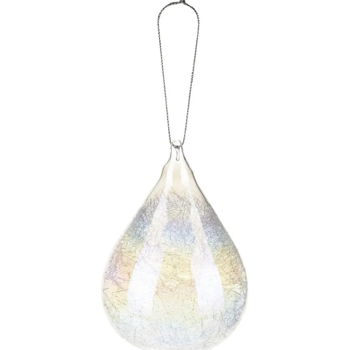 Boule en verre intérieur filament à reflet irisé-Gifi Clearance