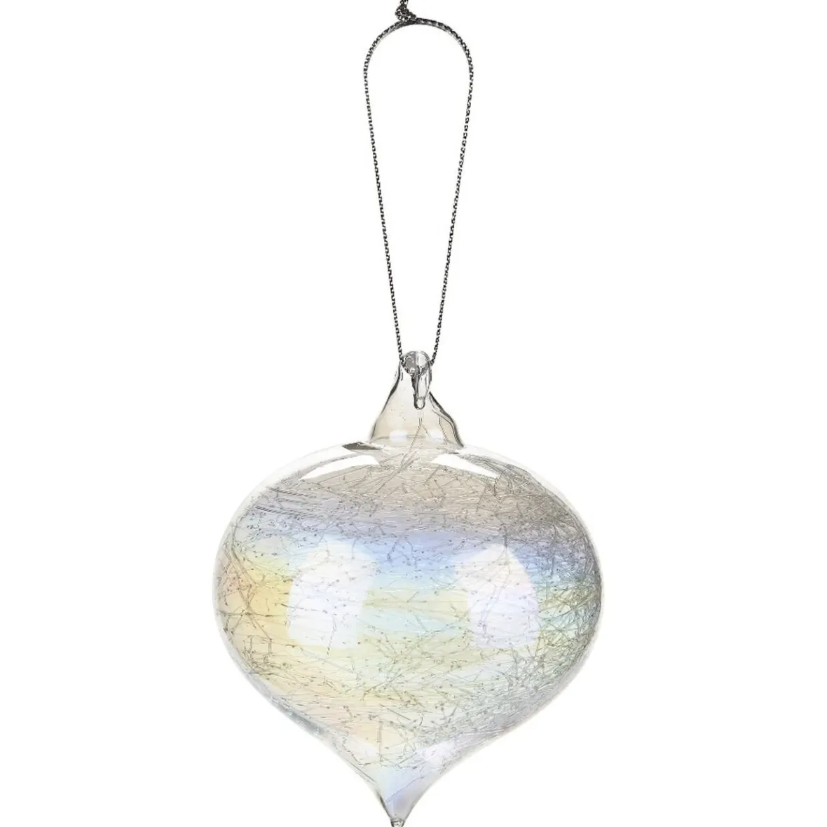 Boule en verre intérieur filament à reflet irisé-Gifi Clearance