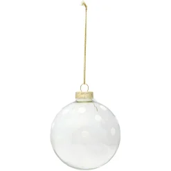 Boule en verre transparent avec plume-Gifi Outlet