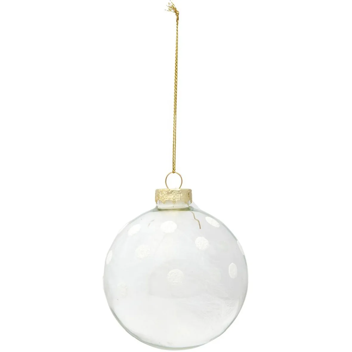 Boule en verre transparent avec plume-Gifi Outlet