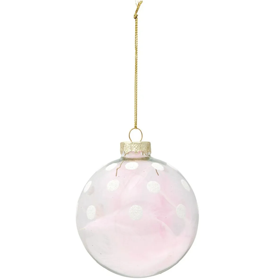 Boule en verre transparent avec plume-Gifi Outlet