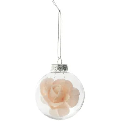 Boule en verre transparent avec rose-Gifi Clearance