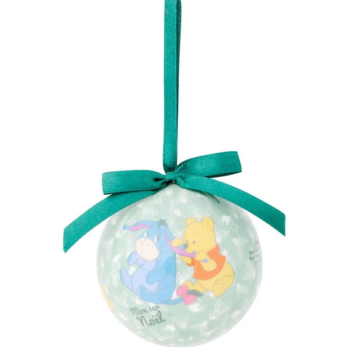 Boule Mon 1er Noël Disney Winnie L'ourson vert clair Ø7,5cm-Gifi