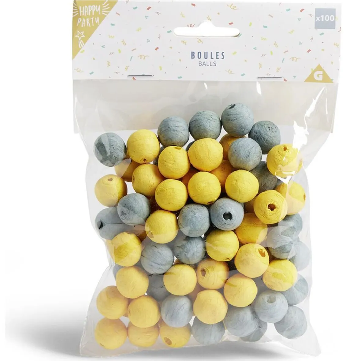 Boule papier x100 doré et argenté-Gifi Best