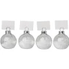 Boule porte-nom avec billes blanches x4-Gifi Clearance