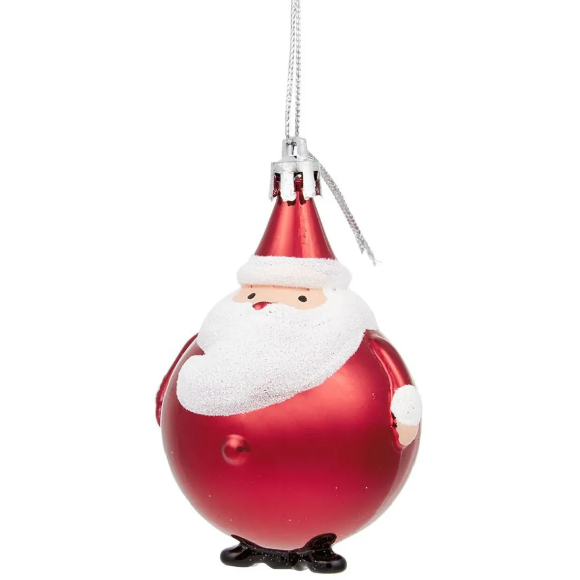 Boule Père Noël rouge à suspendre-Gifi Discount