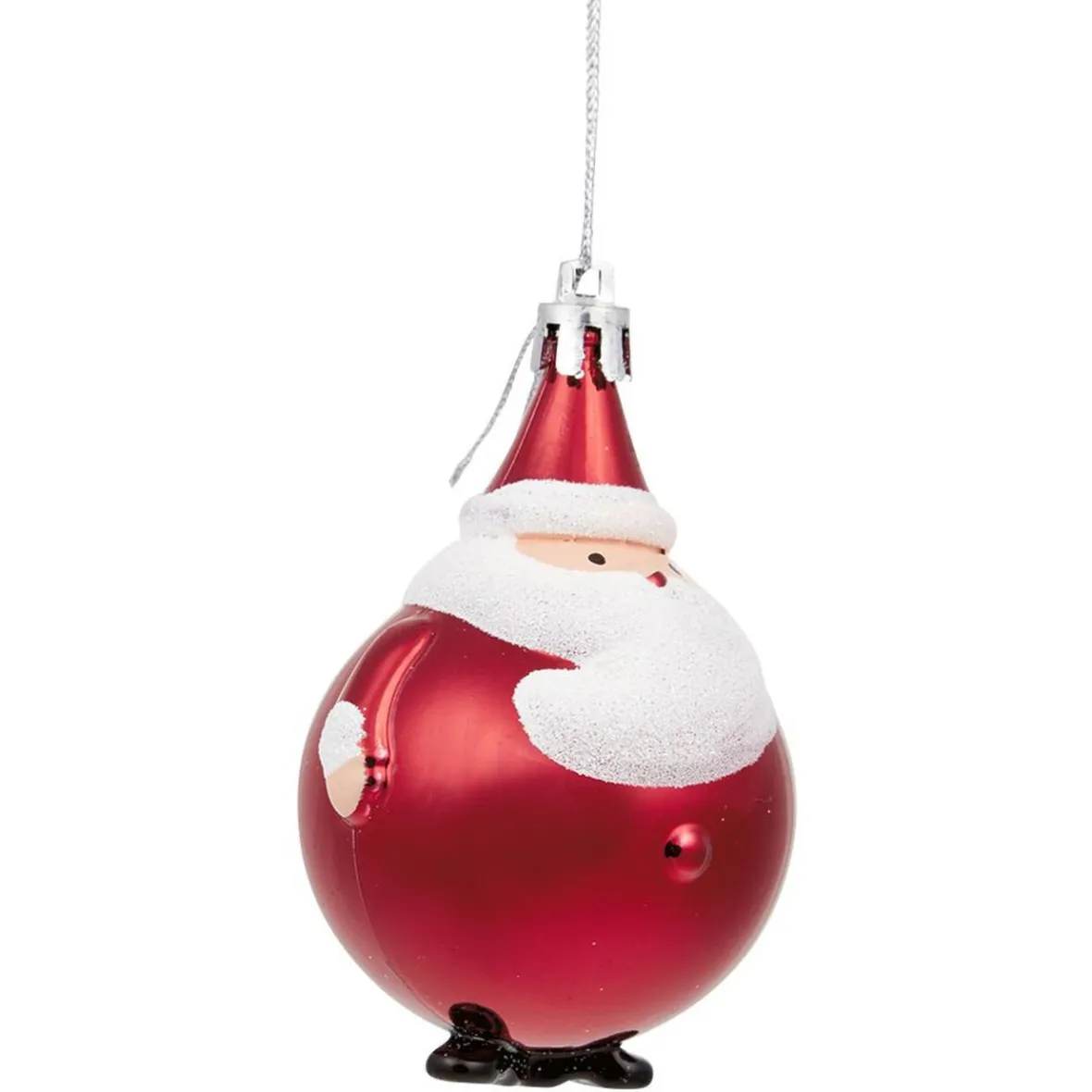 Boule Père Noël rouge à suspendre-Gifi Discount