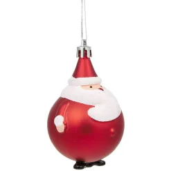 Boule Père Noël rouge à suspendre-Gifi Discount