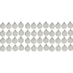 Boules à suspendre blanches motifs flocons de neige x48-Gifi Outlet
