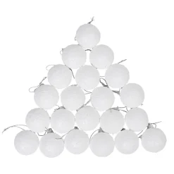 Boules à suspendre blanches motifs flocons de neige x48-Gifi Outlet