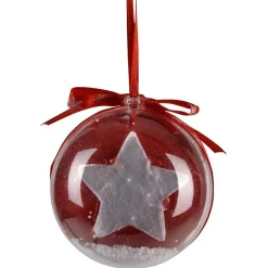 Boules de Noël en verre intérieur rouge et blanc-Gifi New