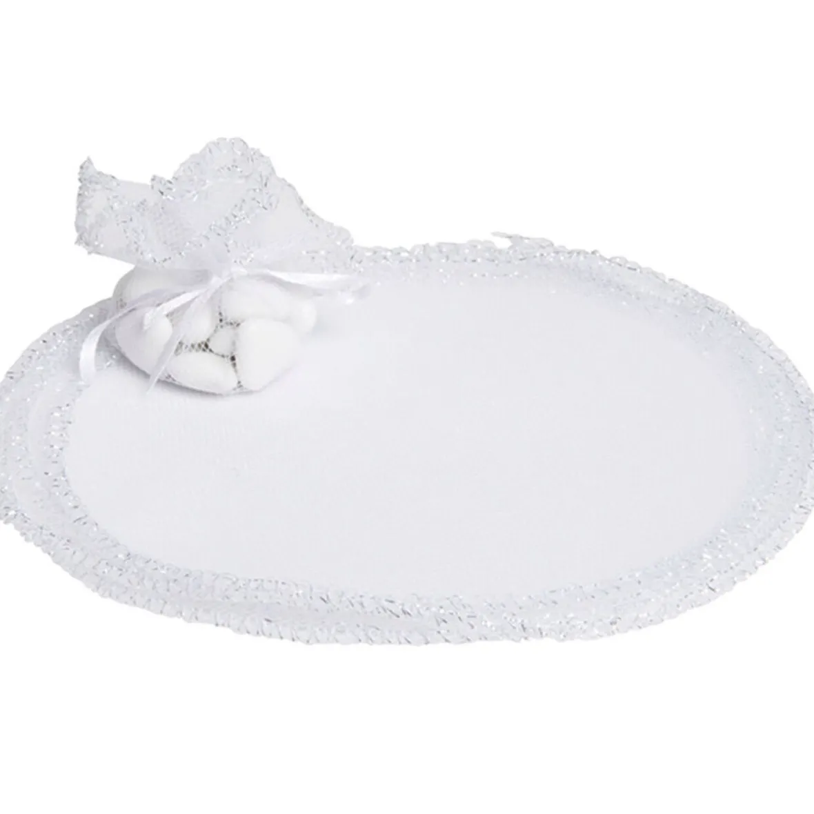 Bourse rond à dragées blanc x6-Gifi Discount