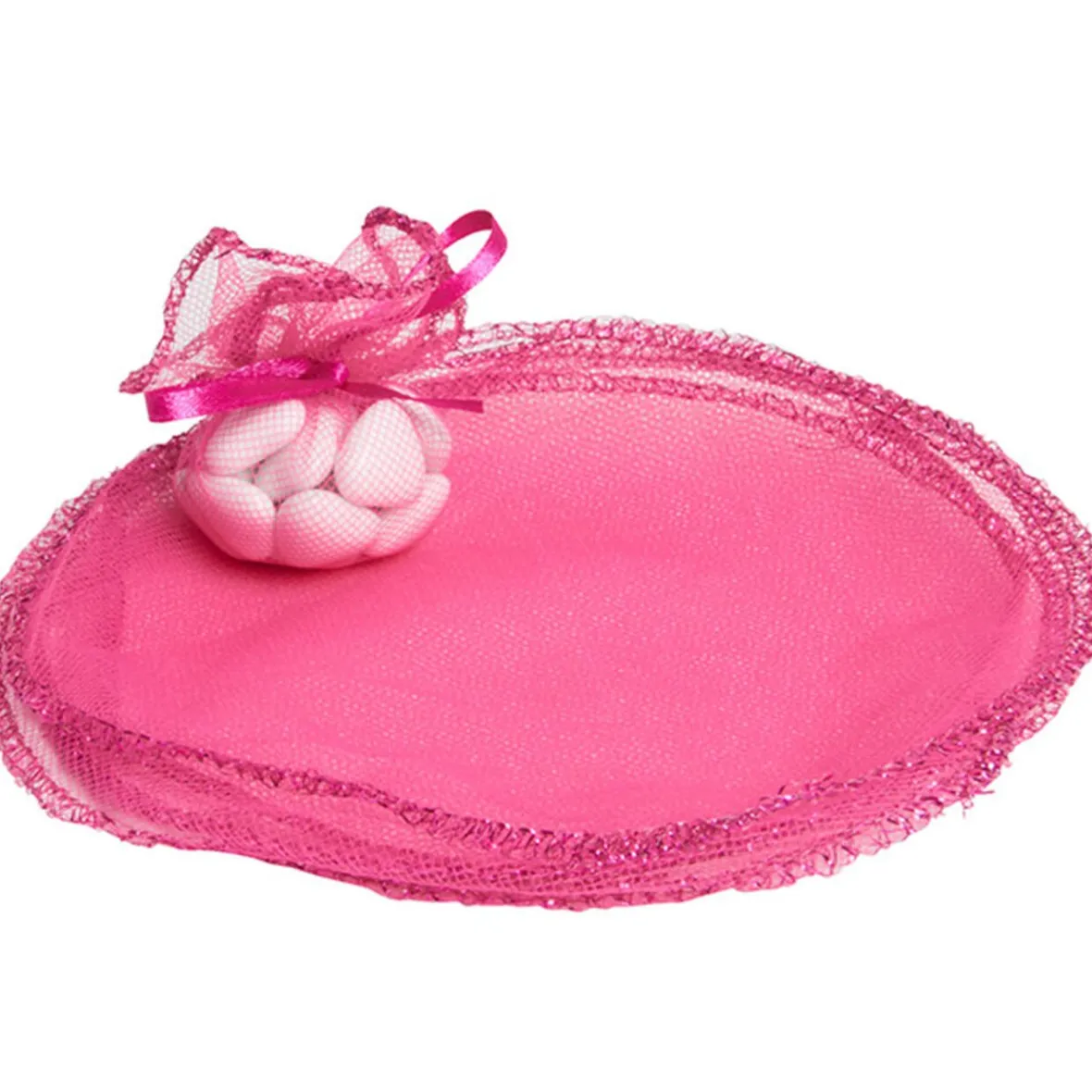 Bourse rond à dragées rose fuchsia x6-Gifi Discount