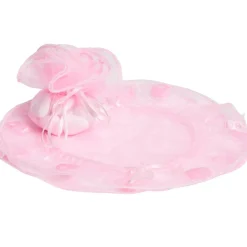 Bourse rond à dragées rose x4-Gifi Best