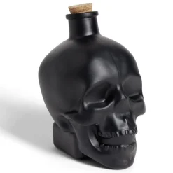 Bouteille poison décoration Halloween crâne en verre noir 10x8,5xH14cm-Gifi Best