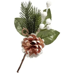 Branche de Décoration x6 avec pomme de pin-Gifi New