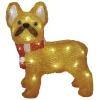Bulldog de Noël lumineux 30 LED blanc froid H30cm-Gifi Hot